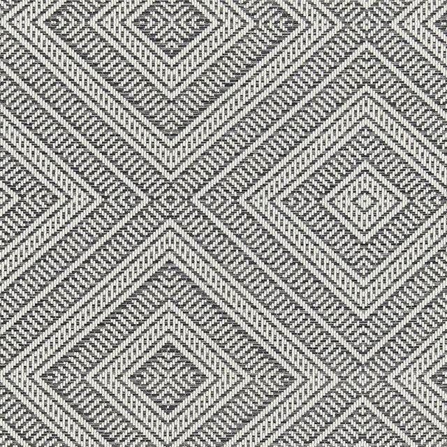 Schumacher Tortola Indoor/Outdoor Oxford Grey Fabric