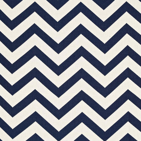 Schumacher Antibes Chevron Navy Fabric
