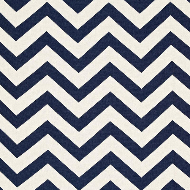 Schumacher Antibes Chevron Navy Fabric