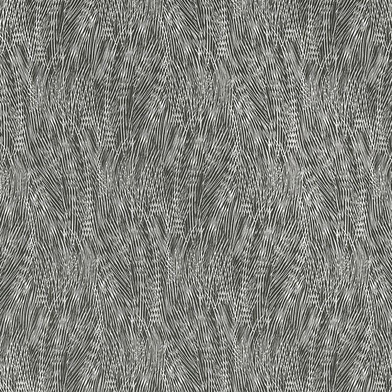 Schumacher Grand Cascade Charcoal Fabric