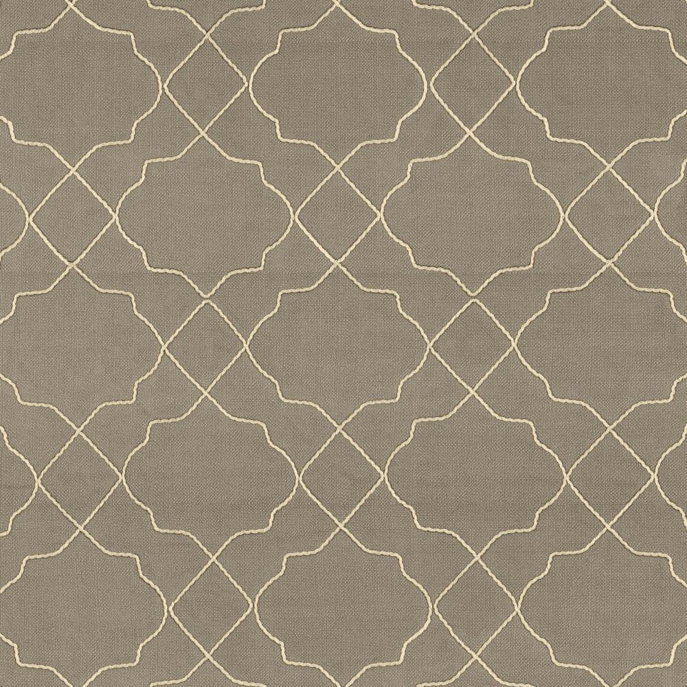 Kasmir Moroccan Trellis Silver Cloud Fabric