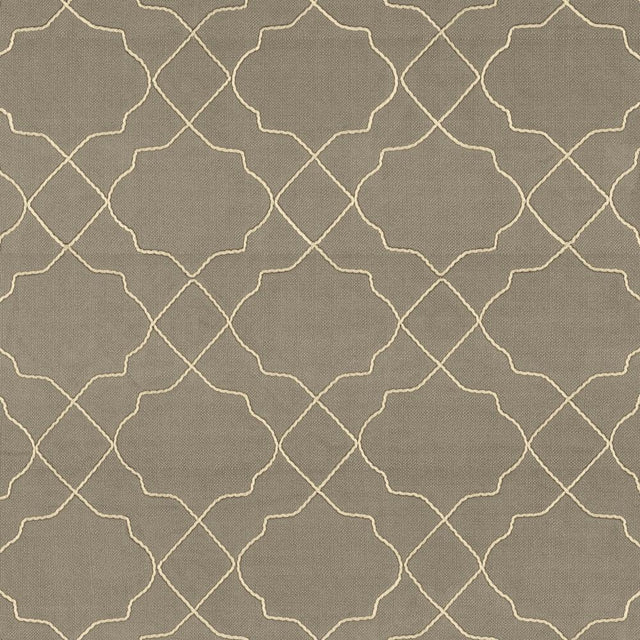 Kasmir Moroccan Trellis Silver Cloud Fabric