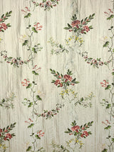 Scalamandre Broche Orleans Multi On White Fabric