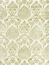 Scalamandre Surat Sisal Burnished Gold On Cream Wallpaper