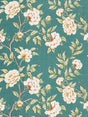 Scalamandre Peonia Linen Print Emerald Isle Fabric