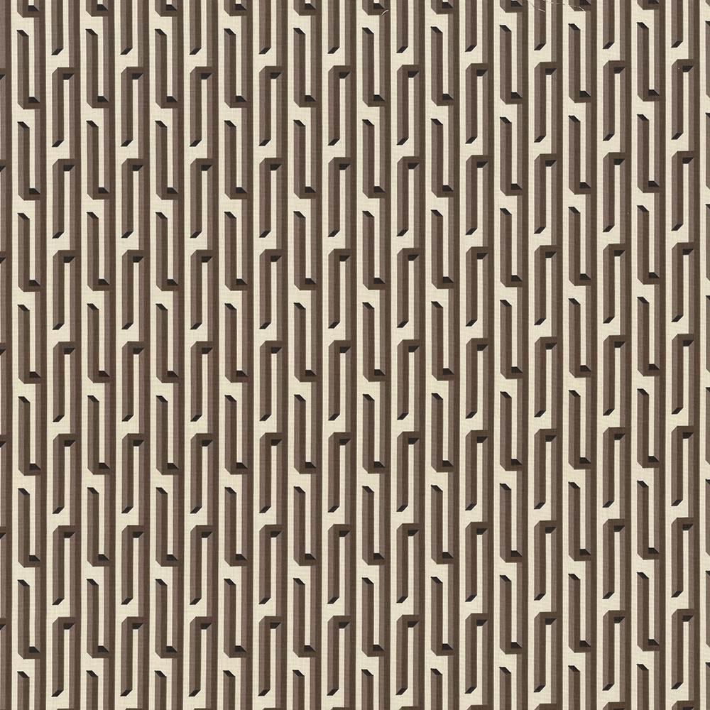 Kasmir Nobu Fret Chocolate Fabric