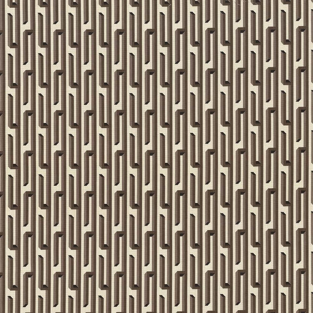 Kasmir Nobu Fret Chocolate Fabric