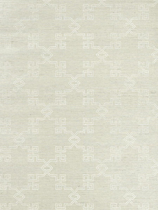 Scalamandre Suzhou Lattice Sisal Haze Wallpaper