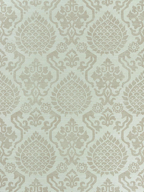 Scalamandre Surat Sisal Burnished Gold On Mineral Wallpaper