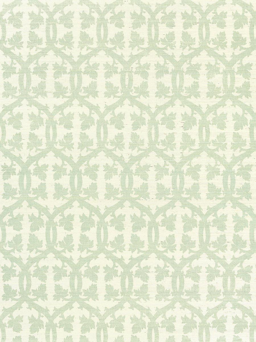 Scalamandre Falk Manor House Sisal Aquamarine Wallpaper