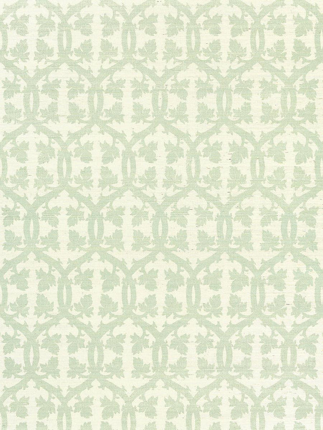 Scalamandre Falk Manor House Sisal Aquamarine Wallpaper