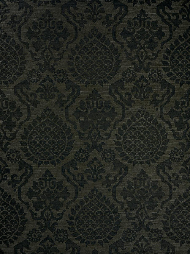 Scalamandre Surat Sisal Jet Wallpaper