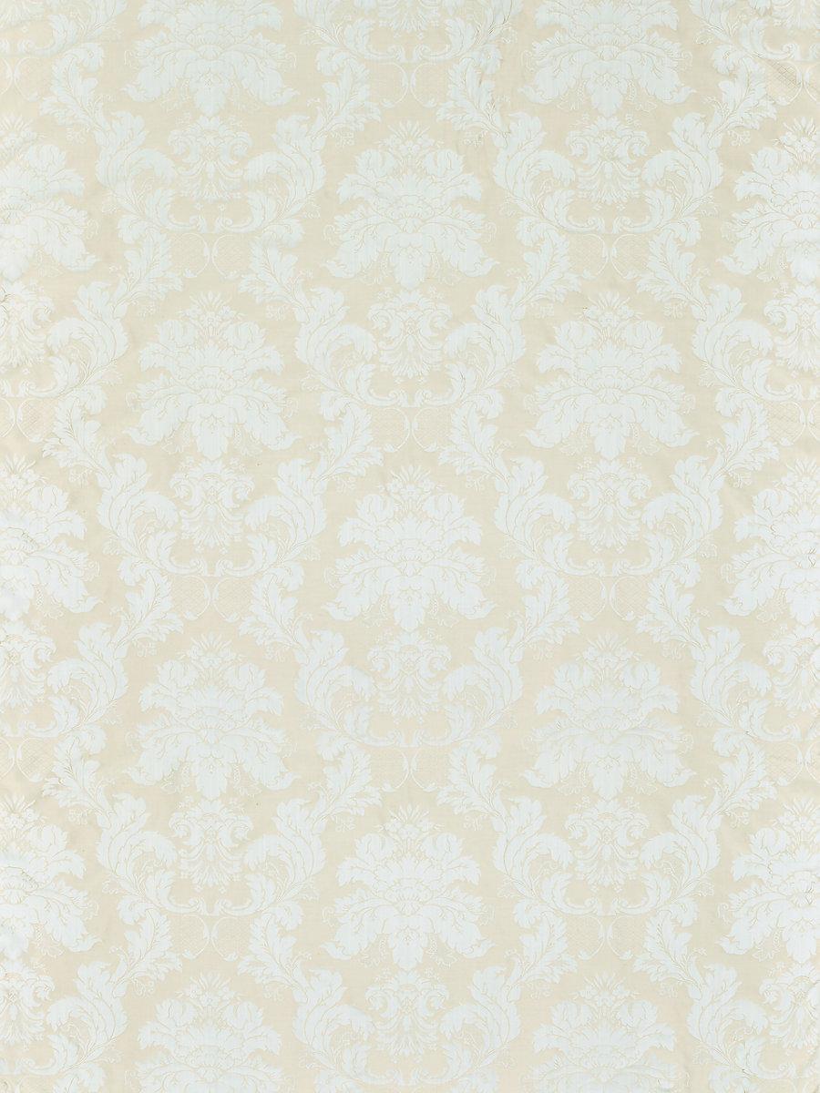 Scalamandre Damasco Sienese Mist Grey On Blue Strie Fabric