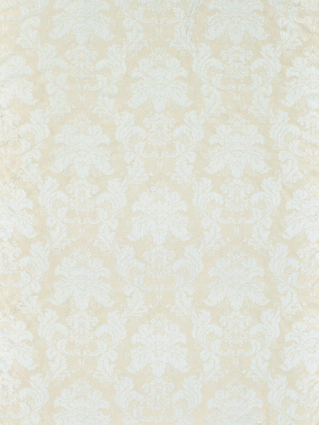 Scalamandre Damasco Sienese Mist Grey On Blue Strie Fabric