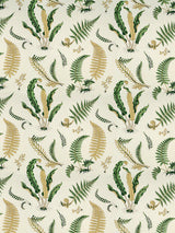 Scalamandre Elsie De Wolfe Outdoor Greens On Off-White Fabric