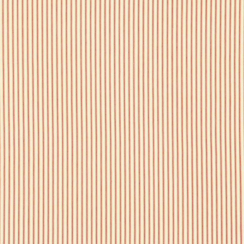 Schumacher Wellfleet Ticking Stripe Regatta Red Fabric
