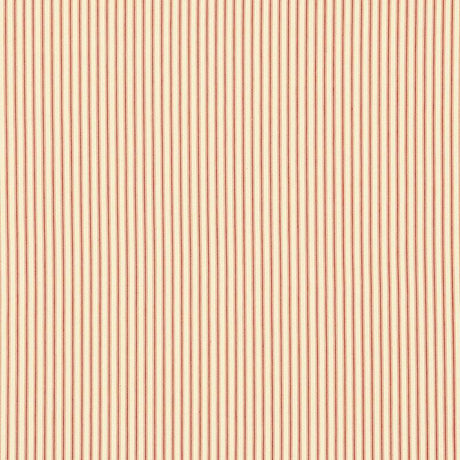 Schumacher Wellfleet Ticking Stripe Regatta Red Fabric