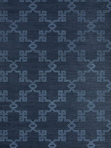 Scalamandre Suzhou Lattice Sisal Midnight Wallpaper