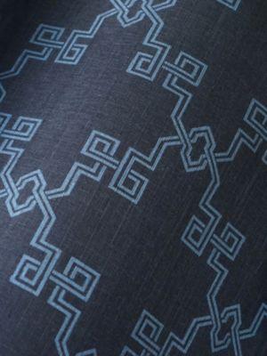 Scalamandre Suzhou Lattice Sisal Midnight Wallpaper