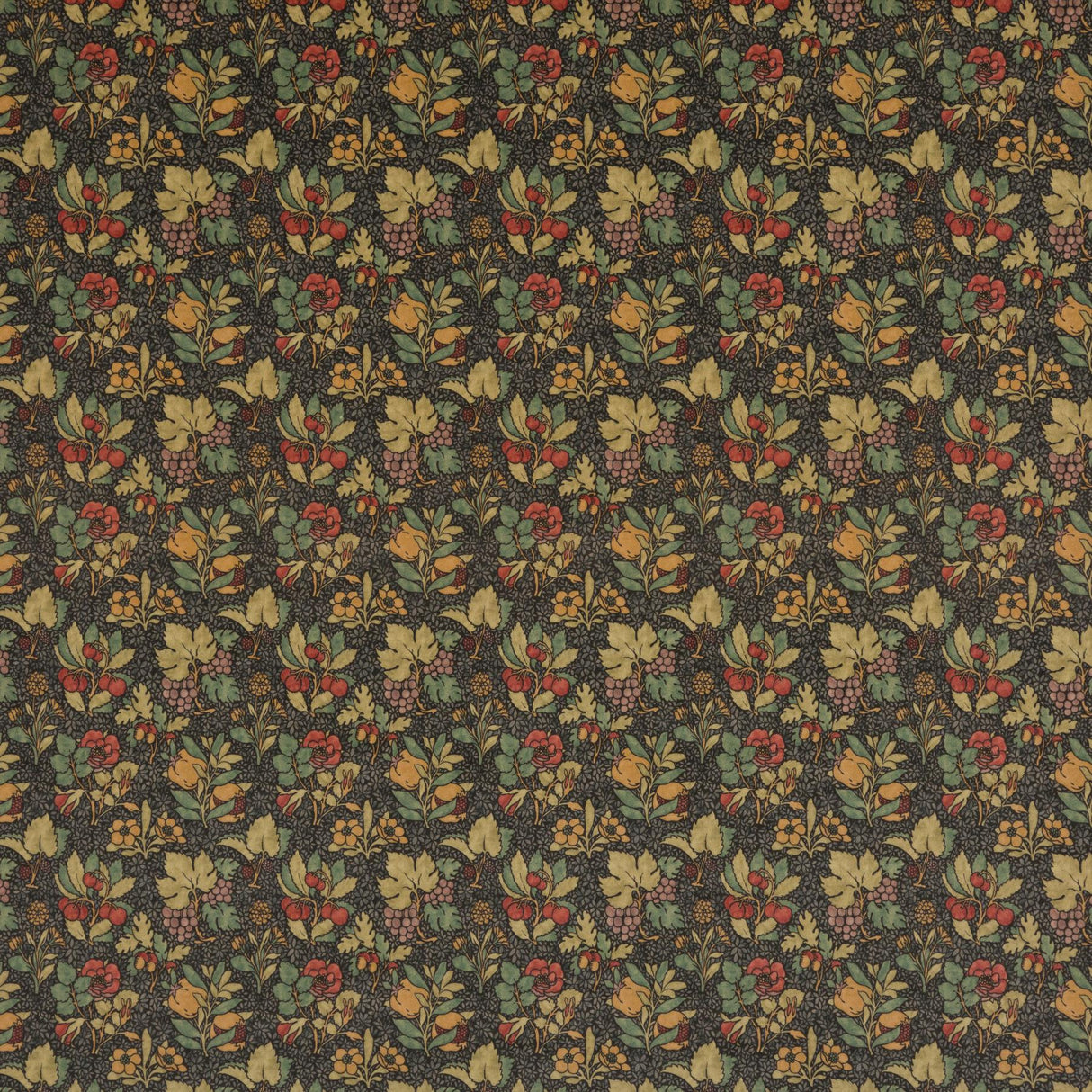 G P & J Baker MEADOW FRUIT VELVET CINDER/MULTI Fabric