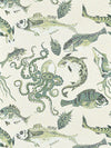 Scalamandre Mikonos Green & Eggshell Wallpaper