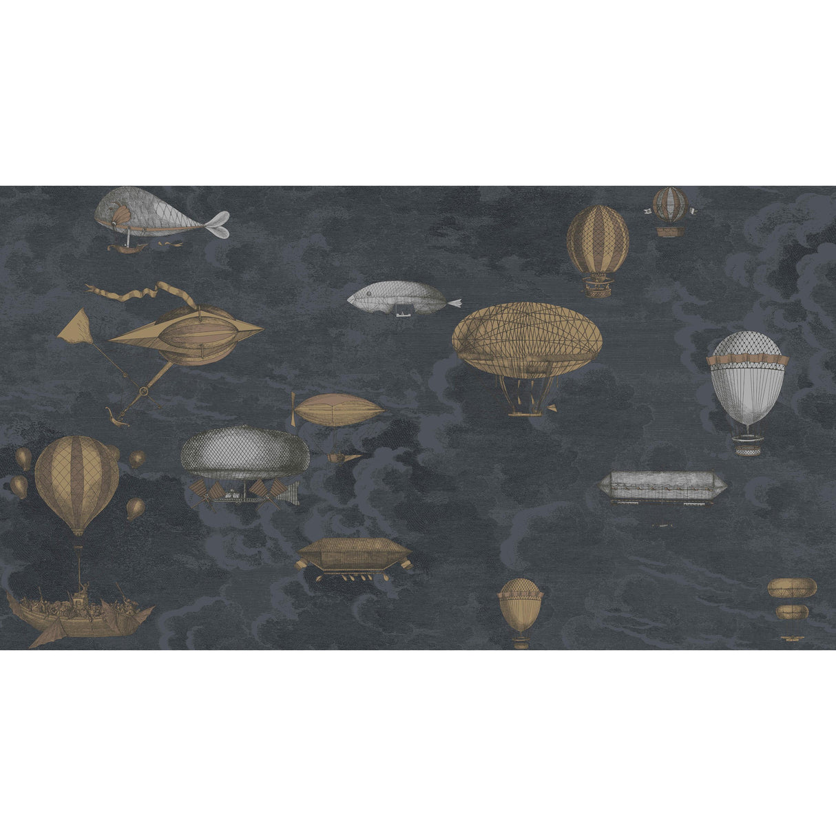Cole & Son MACCHINE VOLANTI MIDNIGHT Wallpaper