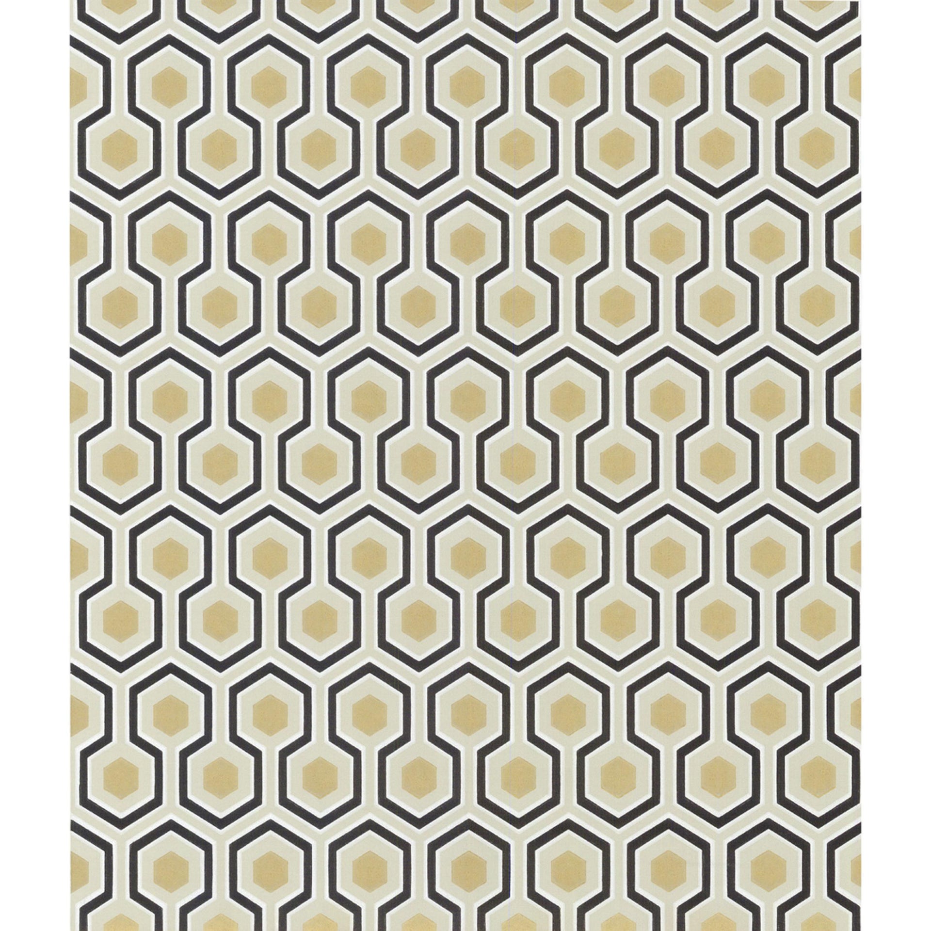 Cole & Son Hicks Hexagon Black/G Wallpaper