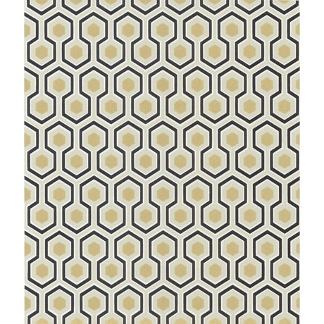 Cole & Son HICKS HEXAGON BLACK/G Wallpaper