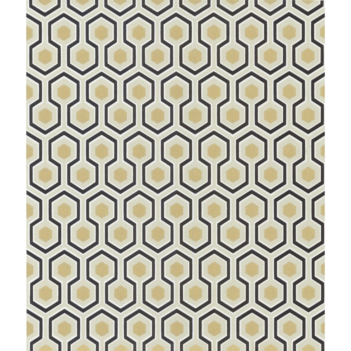 Cole & Son HICKS HEXAGON BLACK/G Wallpaper