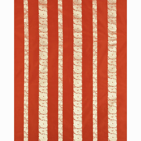 Schumacher Mandarin Silk Stripe Coral Fabric