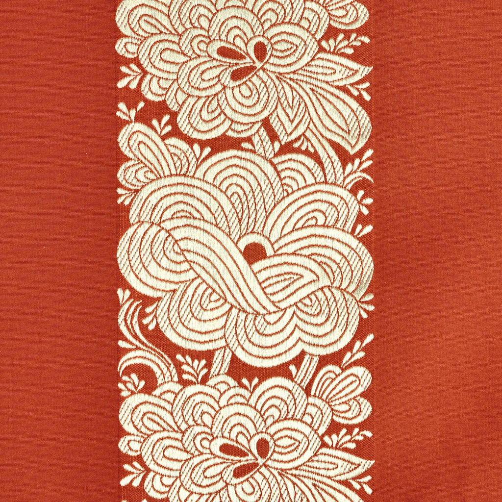 Schumacher Mandarin Silk Stripe Coral Fabric
