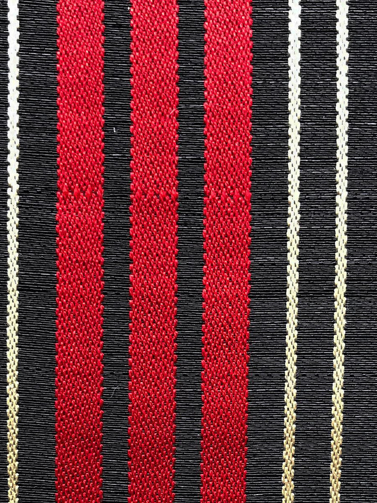 Old World Weavers Ardennais Silk Horsehair Black / Red / Beige Fabric
