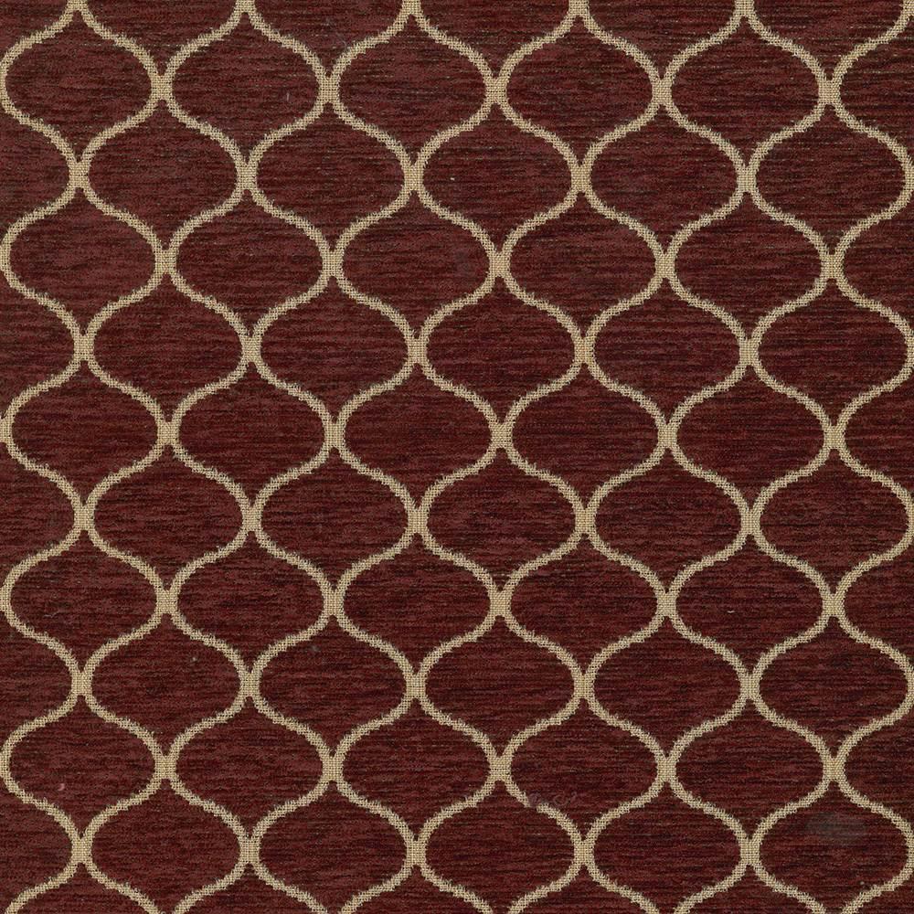 Kasmir Ogee Trellis Crimson Fabric