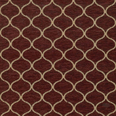 Kasmir Ogee Trellis Crimson Fabric