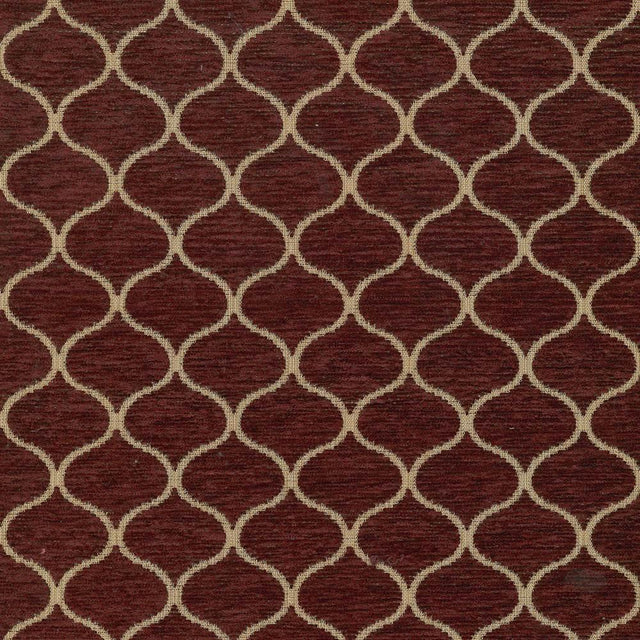 Kasmir Ogee Trellis Crimson Fabric