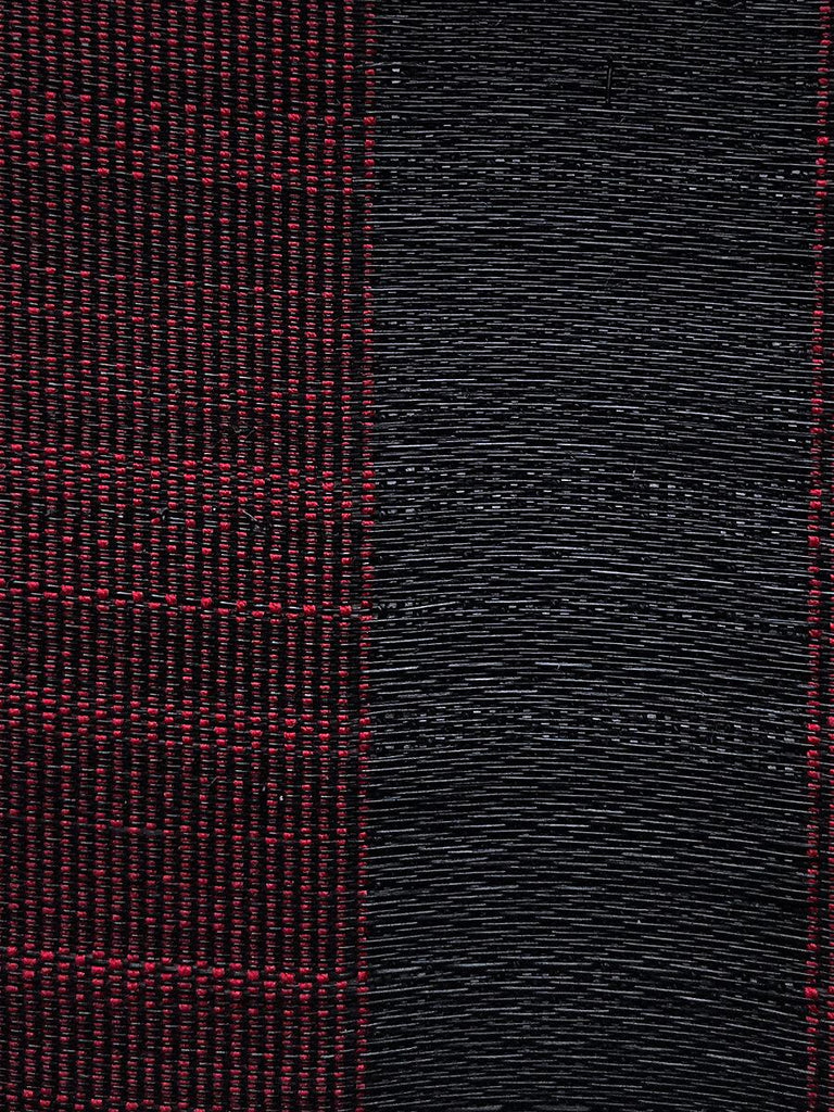 Old World Weavers FREDERICKSBORG HORSEHAIR BLACK / BURGUNDY Fabric