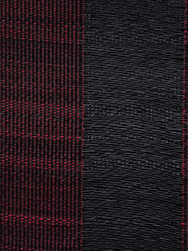 Scalamandre Fredericksborg Horsehair Black / Burgundy Fabric
