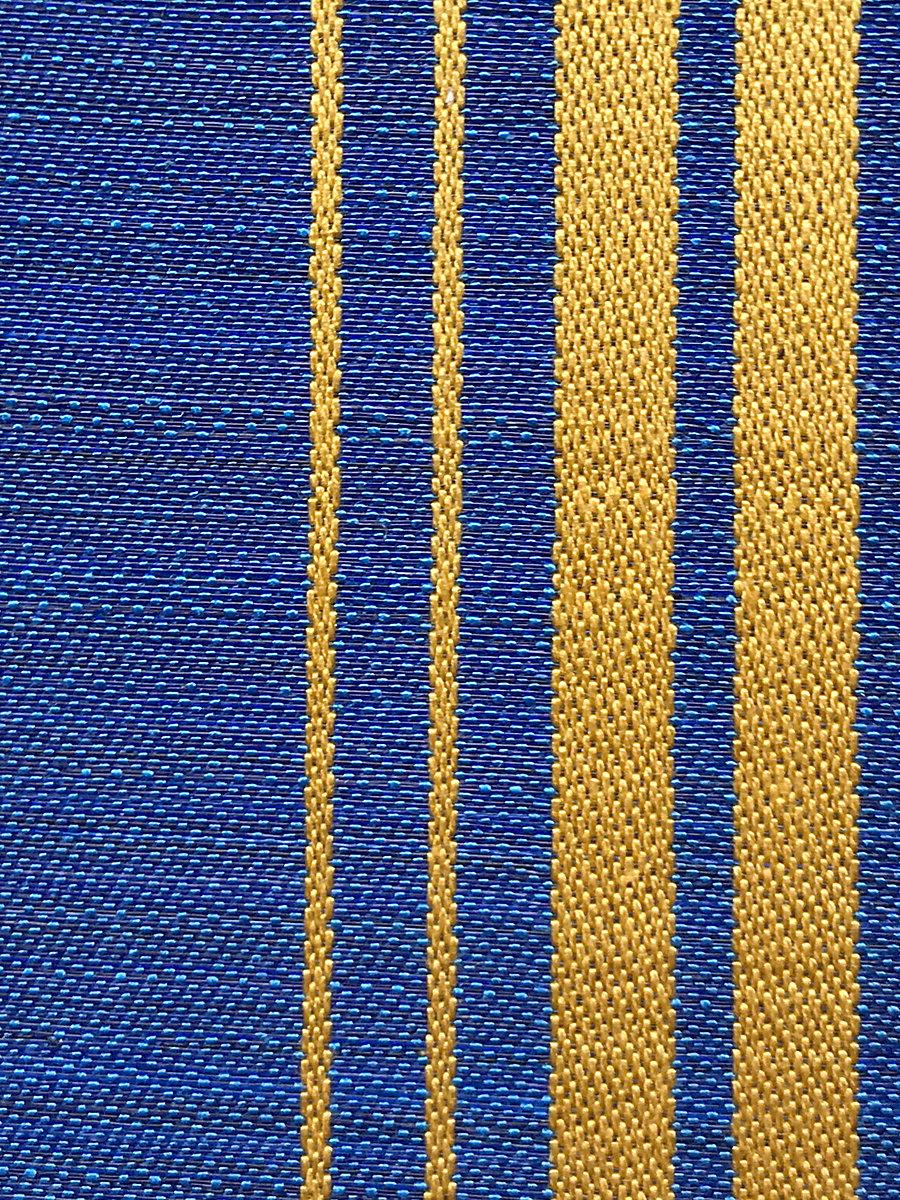 Scalamandre Ardennais Silk Horsehair Blue / Yellow Fabric