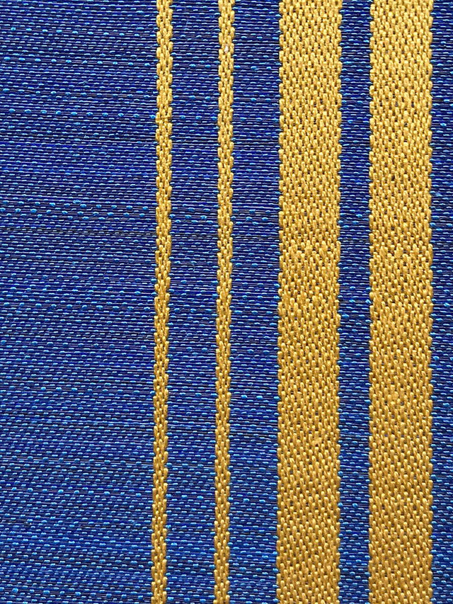 Scalamandre Ardennais Silk Horsehair Blue / Yellow Fabric