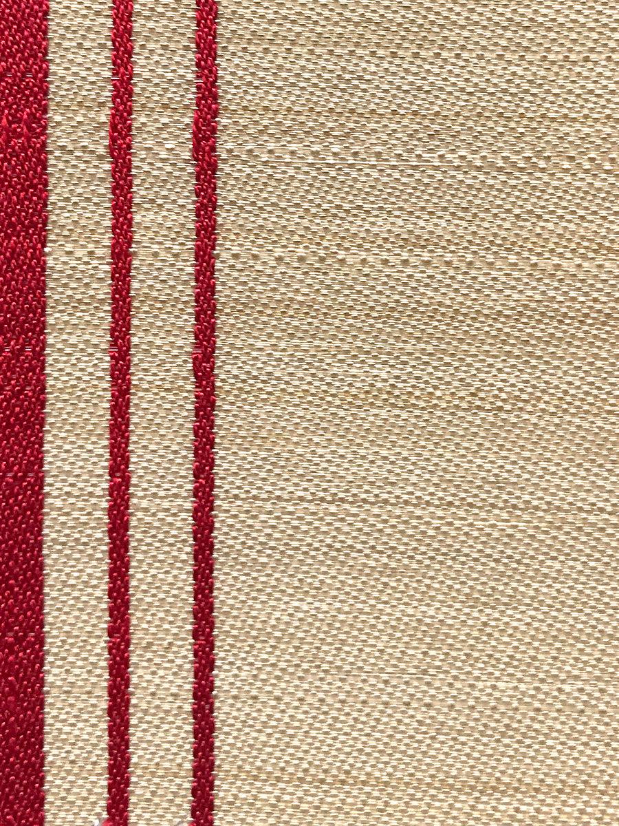 Scalamandre Ardennais Silk Horsehair Red / Beige Fabric