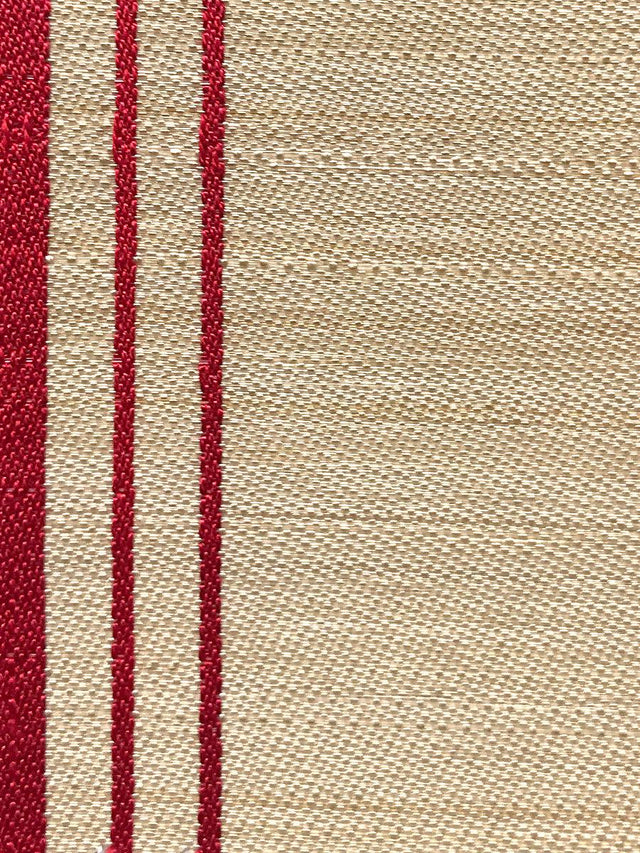 Scalamandre Ardennais Silk Horsehair Red / Beige Fabric