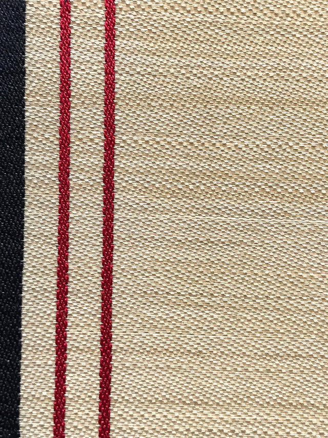 Scalamandre Ardennais Silk Horsehair Beige / Black / Red Fabric