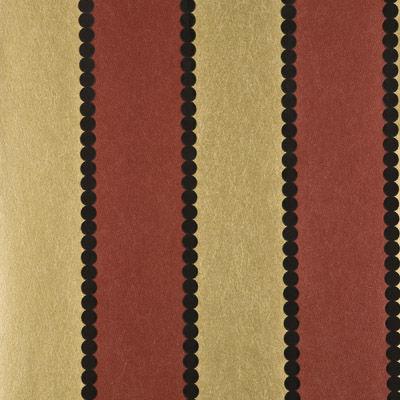 G P & J Baker VALENTINO STRIPE FLOCK RED/GOLD Wallpaper