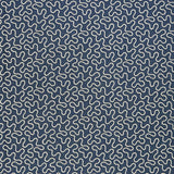 Schumacher Meander Embroidery Indigo Fabric