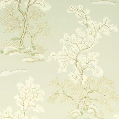 G P & J Baker ORIENTAL TREE PALE AQUA Wallpaper