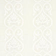 Schumacher Medici Embroidered Sheer Blanc Fabric