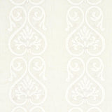 Schumacher Medici Embroidered Sheer Blanc Fabric