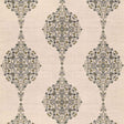 Schumacher Mehndi Linen Print Smoke Fabric