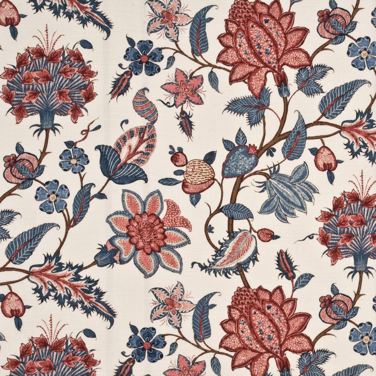 G P & J Baker BAKER'S INDIENNE BLUE/PINK Fabric