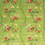 G P & J Baker PEONY & BLOSSOM APPLE GREEN/BRICK Fabric